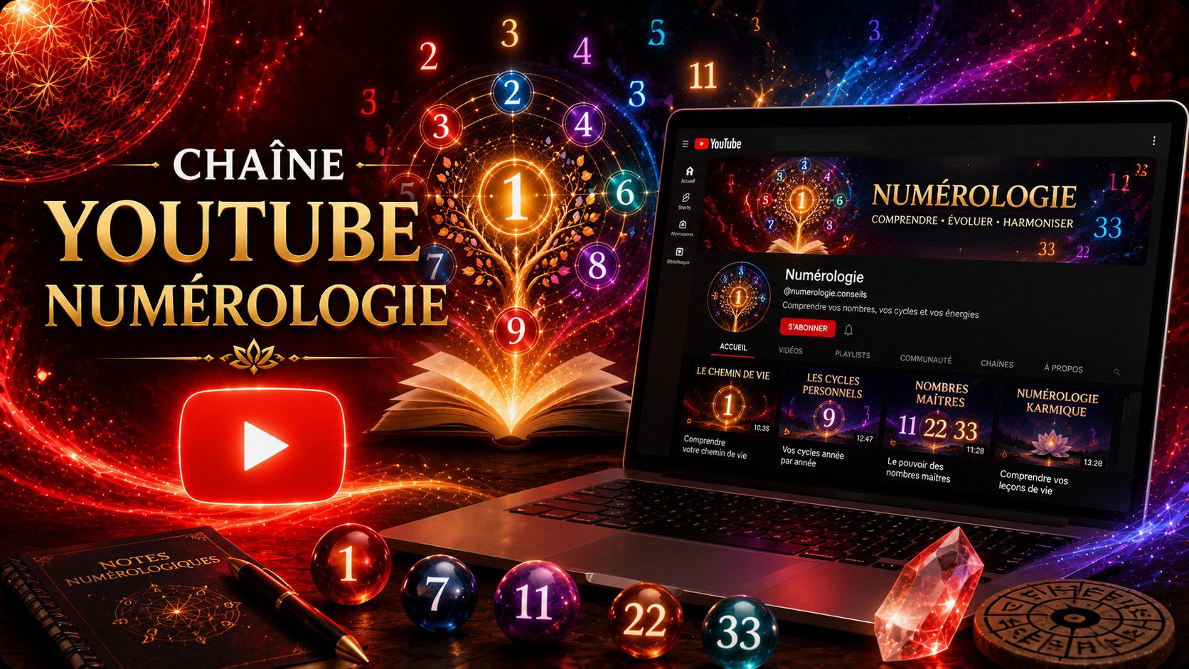 Chaîne YouTube de numérologie