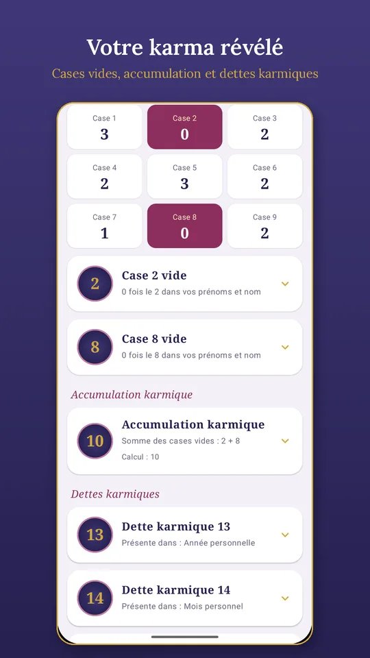 Cases vides, accumulation et dettes karmiques