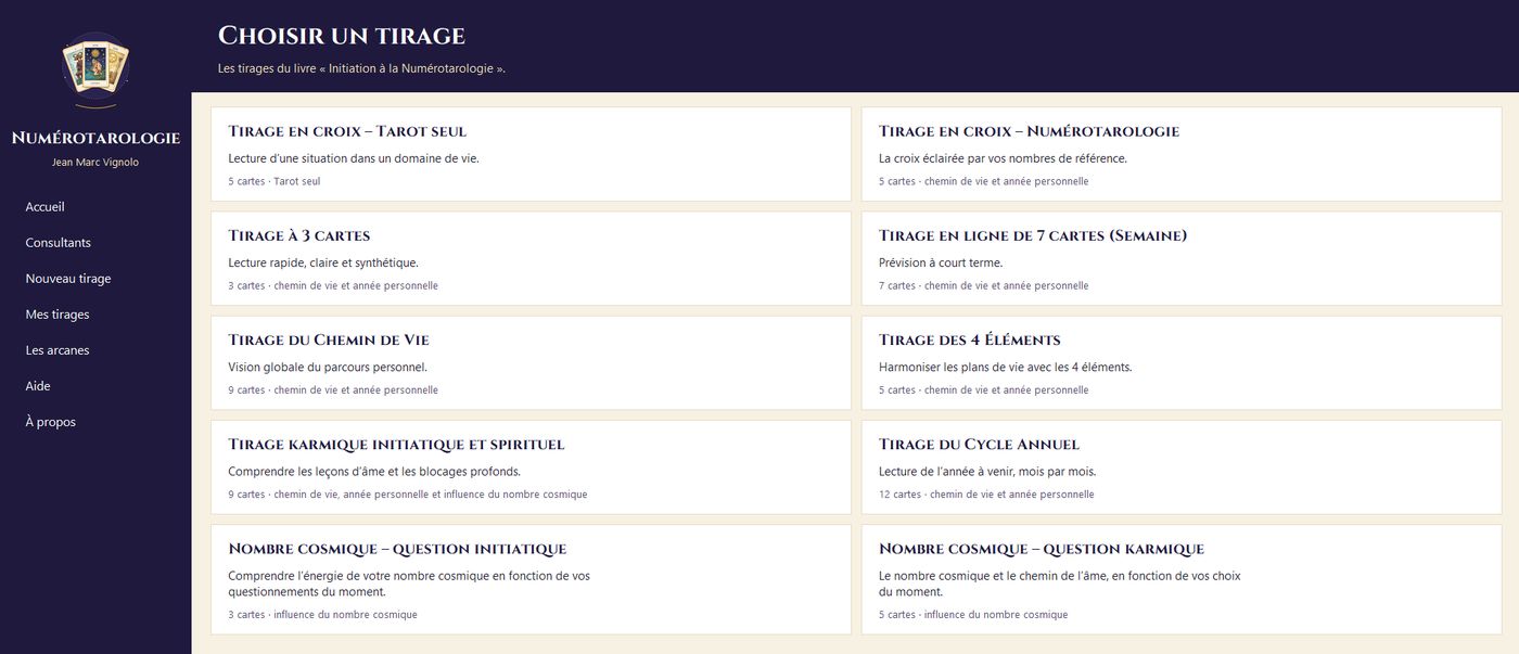 Le choix des tirages